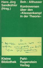 Sandkühler, H J: Betrifft: Althusser Sandkühler, H J: Betrifft: Althusser