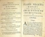 Viri illustris Flavii Vegetii Renati, & Sex. Jvlii Frontini Viri Consularis, De Re Militari Opera; Ex recensione Petri Scriverii : Accedunt alia ejusdem argumenti Vetervm Scripta