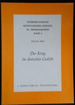 Edgar Neis: Der Krieg im deutschen Gedic