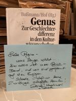 Genus - Zur Geschlechterdifferenz in den Kulturwissenschaften.