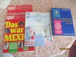 Olympische Spiele 1968 - Grenoble und Mexiko City - Konvolut aus 1 Buch und 3 Heften