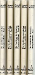 Die Geschichte der deutschen Passagierschiffahrt in 5 Bänden: Band 1: Die Pionierjahre von 1850 bis 1890 // Band 2: Expansion auf allen Meeren 1890 bis 1900 // Band 3: Sprunghaftes Wachstum 1900 bis 1914 // Band 4: Vernichtung und Wiedergeburt 1914 bis 1930 // Band 5: Eine Ära geht zu Ende 1930 bis 1990