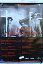 Jim Jarmusch. Alexandre Rockwell. 11. bis 18 Oktober [1993]. AudiMax der TU Wien. Filme: Stranger than Paradise, Coffee and Cigarettes, Down by Law, Mystery Train, Night on Earth, In the Soup, Söhne