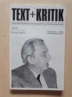 Text und Kritik Nr. 39/40 - Georg Lukacs