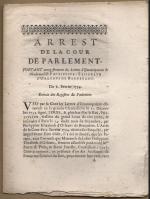 Arrest de la Cour de Parlement. Portant enregistrement des Lettres d'Emancipation de Mademoiselle Philippine-Elisabeth d'Orleans de Beaujolois. Du 8. Fevrier 1734.