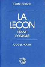 La Leçon: Drame comique. Analyse modèle. Französische Lektüre für die Oberstufe (Éditions Klett)