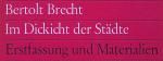 Brecht, Bertolt; Bahr, Gisela E. (Hrsg.) Brecht, Bertolt; Bahr, Gisela E. (Hrsg.)