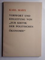 Vorwort und Einleitung von "Zur Kritik der politischen Ökonomie"