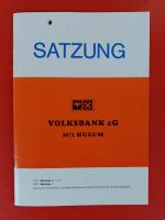 Volksbank Husum (Hrsg.): Satzung der Vol