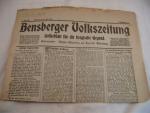 Bensberger Volkszeitung vom 21. Juli 1917