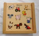 Holz Memo Spiel - Legespiel - Tiermotive