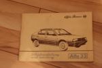 Betriebsanleitung / Bordbuch  Alfa 33