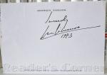 Georges Simenon: Handschriftlich signier