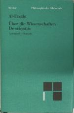 Über die Wissenschaften /De scientiis - Nach der lateinischen Übersetzung Gerhards von Cremon