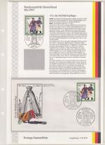 FDC - BRD: MiNr. 1696 bis 1700 + MiNr.1669 bis 1700 gestempelte Briefmarken ( Deutsche Trachten )