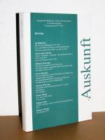 Auskunft - Zeitschrift für Bibliothek, Archiv und Information in Noddeutschland - 37. Jahrgang - Juni 2017 - Heft 1