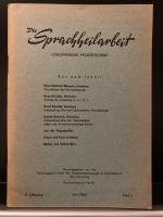 Die Sprachheilarbeit. Logopädische Fachzeitschrift. 	8. Jahrgang, Heft 2