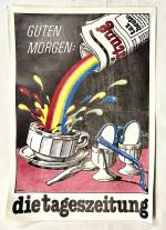 taz Poster "Guten Morgen", ein Motiv gegen das Morgengrauen