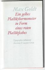 Max Goldt: Ein gelbes Plastikthermometer