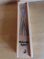 Mikado Spiel aus Holz in Holzkistchen 41 Stäbchen und Spielanleitung