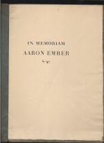 In Memoriam Aaron Ember.