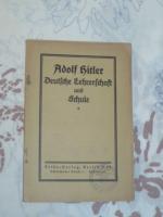 Adolf Hitler - Deutsche Lehrerschaft und Schule ( von 1932, NSDAP Lehrer Bund - Gau Berlin- Brandenburg, Bezirk Kreuzberg )