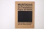 MUNTADAS. On Translation: Paper/BP MVDR