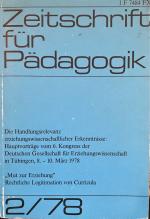 Zeitschrift für Pädagogik "Mut zur Erziehung" Rechtliche Legitimation von Curricula