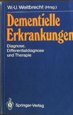 Weitbrecht, Walter-Uwe [Hrsg.]: Dementie