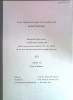 Firm Behaviour under Uncertainty and Legal Challenges; Inaugural-Dissertation