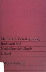 Neuköllner Schulbuch, 1. Band. (Nr. 681)   edition suhrkamp