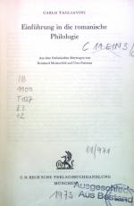 Carlo Tagliavini: Einführung in die roma