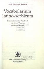 Vocabularium latino-serbicum.