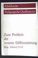 Eckhardt Preuß: Zum Problem der inneren 