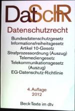 Datenschutzrecht : Textausgabe. (Nr. 5772) Beck-Texte im dtv