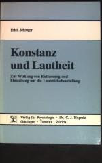 Konstanz und Lautheit: zur Wirkung von Entfernung und Einstellung auf die Lautstärkebeurteilung.