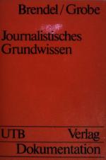 Brendel, Detlef und Bernd E. Grobe: Jour