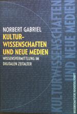 Norbert Gabriel: Kulturwissenschaften un