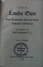 Lauda Sion . e. Sammlung alter und neuer kirchlicher Volkslieder.