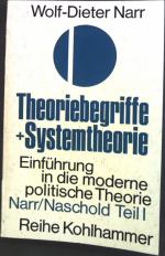 Theoriebegriffe und Systemtheorie. Einführung in die moderne politische Theorie; Teil: I