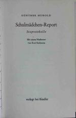 Günther Hunold: Schulmädchen-Report : Se