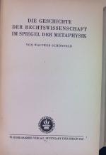 Reich und Recht in der deutschen Philosophie, Bd. 2: Die Geschichte der Rechtswissenschaft im Spiegel der Metaphysik.