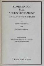 Kommentar zum Neuen Testament aus Talmud und Midrasch  - BAND 6: Verzeichnis der Schriftgelehrten geographischer Index.