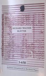 Richard Wagner - Verbote des Antisemitismus. Anmerkungen zu dem gleichnamigen Buch von Jacob Katz. -in: Richard Wagner Blätter Zeitschrift des Aktionskreises für das Werk Richard Wagners; 9. Jahrgang 1985 - Heft 3-4 Dezember 85