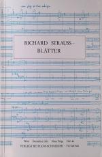 Richard Strauss - sein bester Manager ?!. -in: Richard Strauss- Blätter Dezember 2001 - Neue Folge - Heft 46