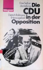 Dietrich Rollmann: Die CDU in der Opposi