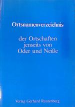 Margarete Kaemmerer: Ortsnamenverzeichni
