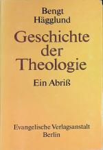 Bengt Hägglund: Geschichte der Theologie