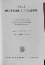 Neue deutsche Biographie; 28. Band: Wettstein-Zwoch.
