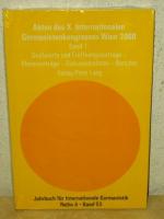 "Zeitenwende - die Germanistik auf dem Weg vom 20. ins 21. Jahrhundert" . - Bern Bd. 1.,  Grußworte und Eröffnungsvorträge - Plenarvorträge - Diskussionsforen - Berichte